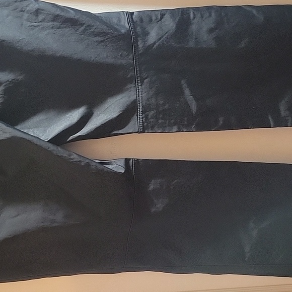 Express Jeans Women's Shiny Black Stretch Front Pocket Pants, Size: 5/6 - Picture 5 of 9